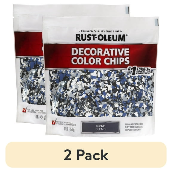 (2 pack) Rust-Oleum Decorative Chips Gray