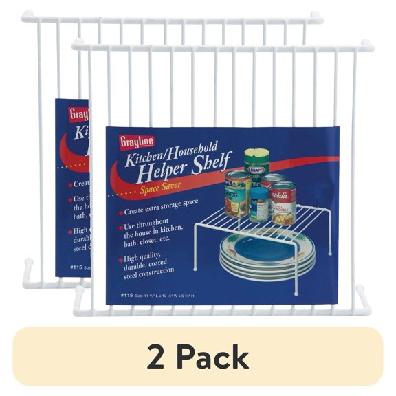 (2 pack) SHELF HELPER MEDIUM WHT (Pack of 1)