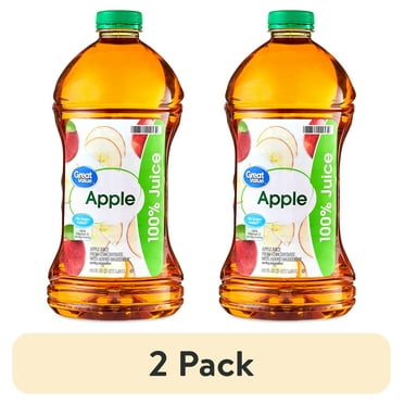 (2 pack) Great Value 100% Apple Juice, 96 fl oz