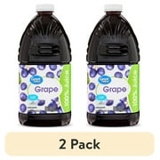 (2 pack) Great Value 100% Concord Grape Juice, 96 fl oz
