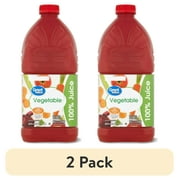 (2 pack) Great Value 100% Vegetable Juice, 64 fl oz