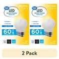 thumbnail image 1 of (2 pack) Great Value 18 Year LED Light Bulbs, A19 60 Watts Eqv, E26, Dim, Soft White, Frosted Glass, 4 Pack, 1 of 11