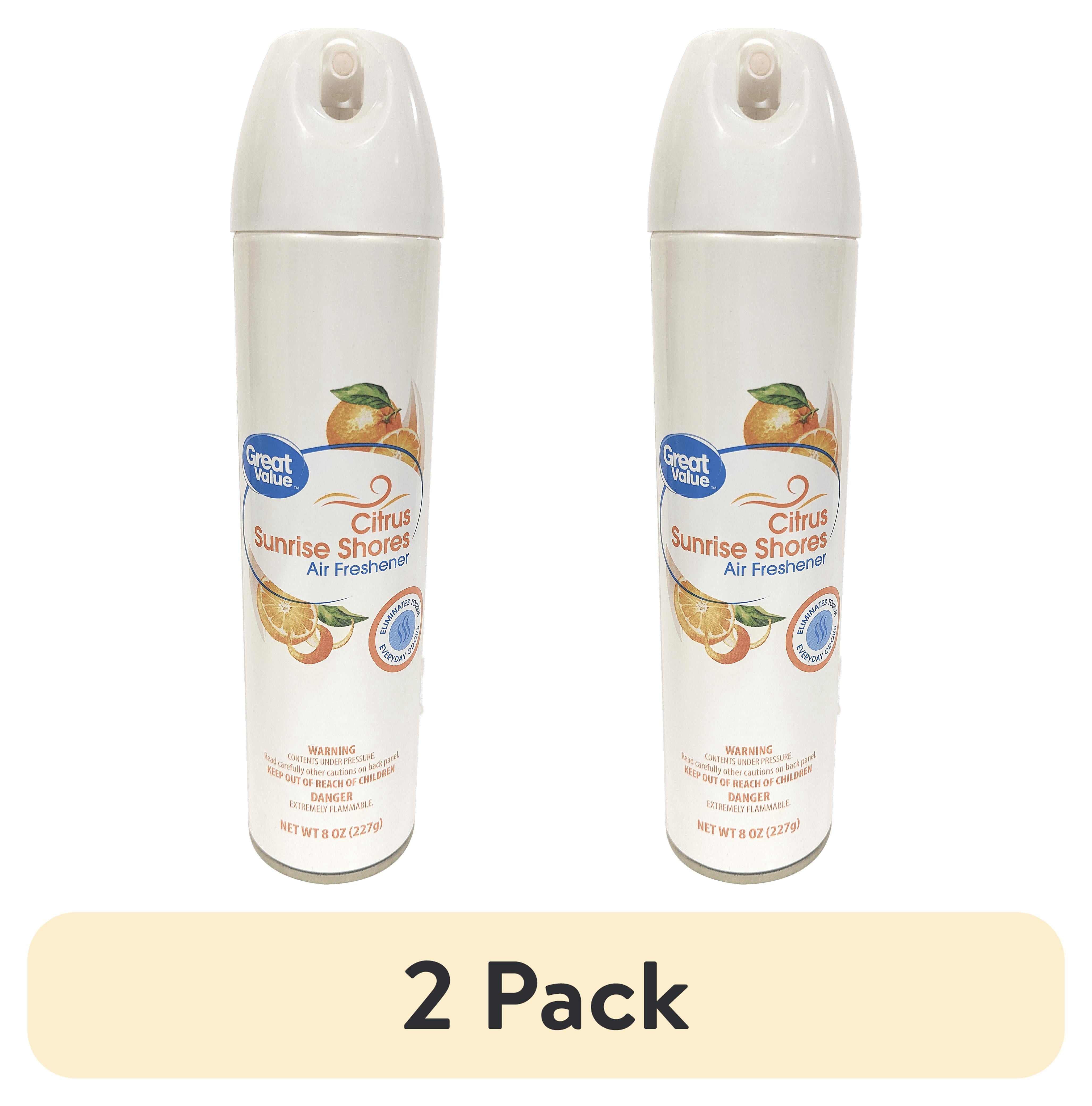 (2 pack) Great Value Citrus Sunrise Shores Aerosol Air Freshener, 8 oz