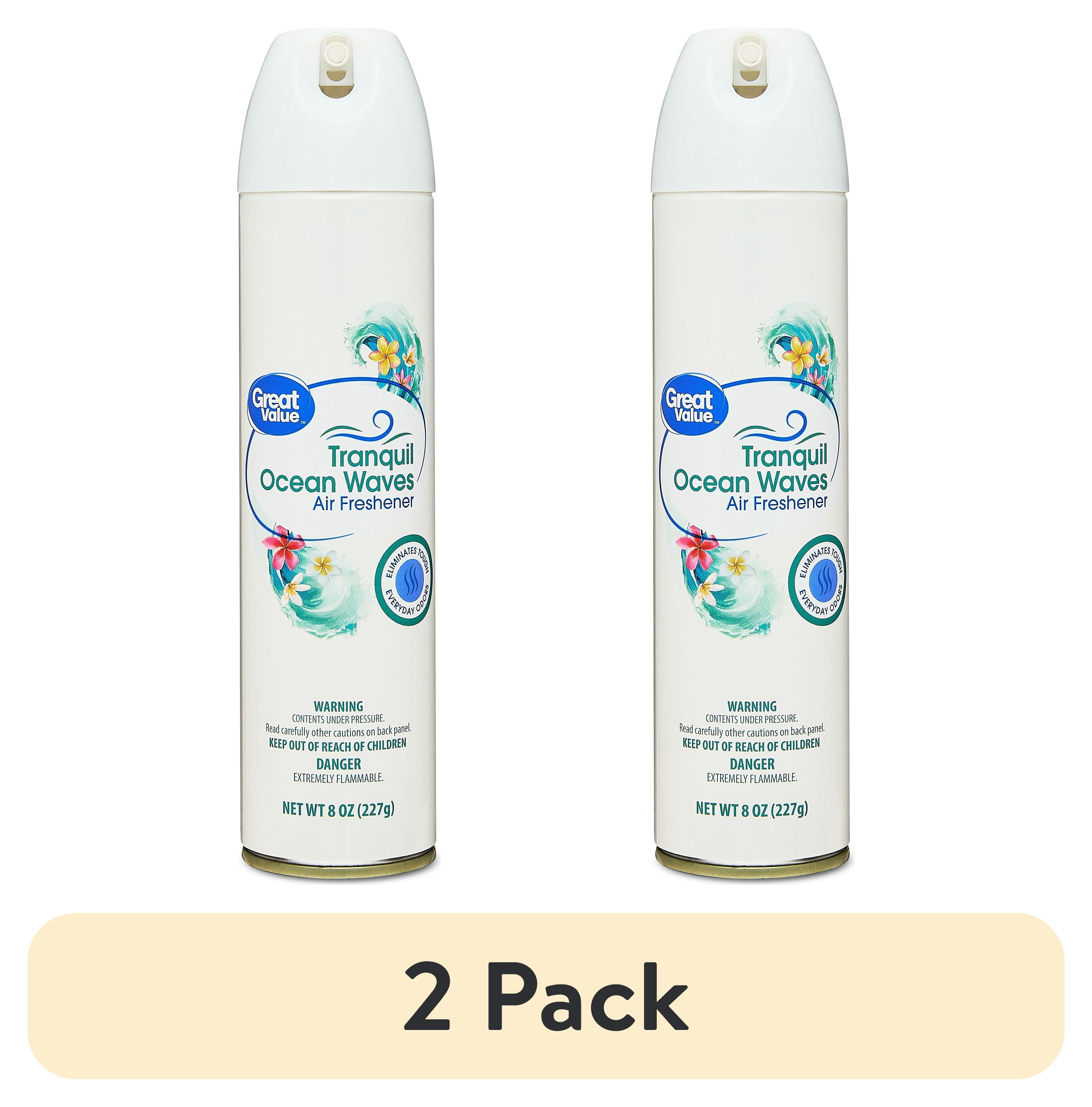 (2 pack) Great Value Aerosol Air Freshener, Tranquil Ocean Waves, 8 oz