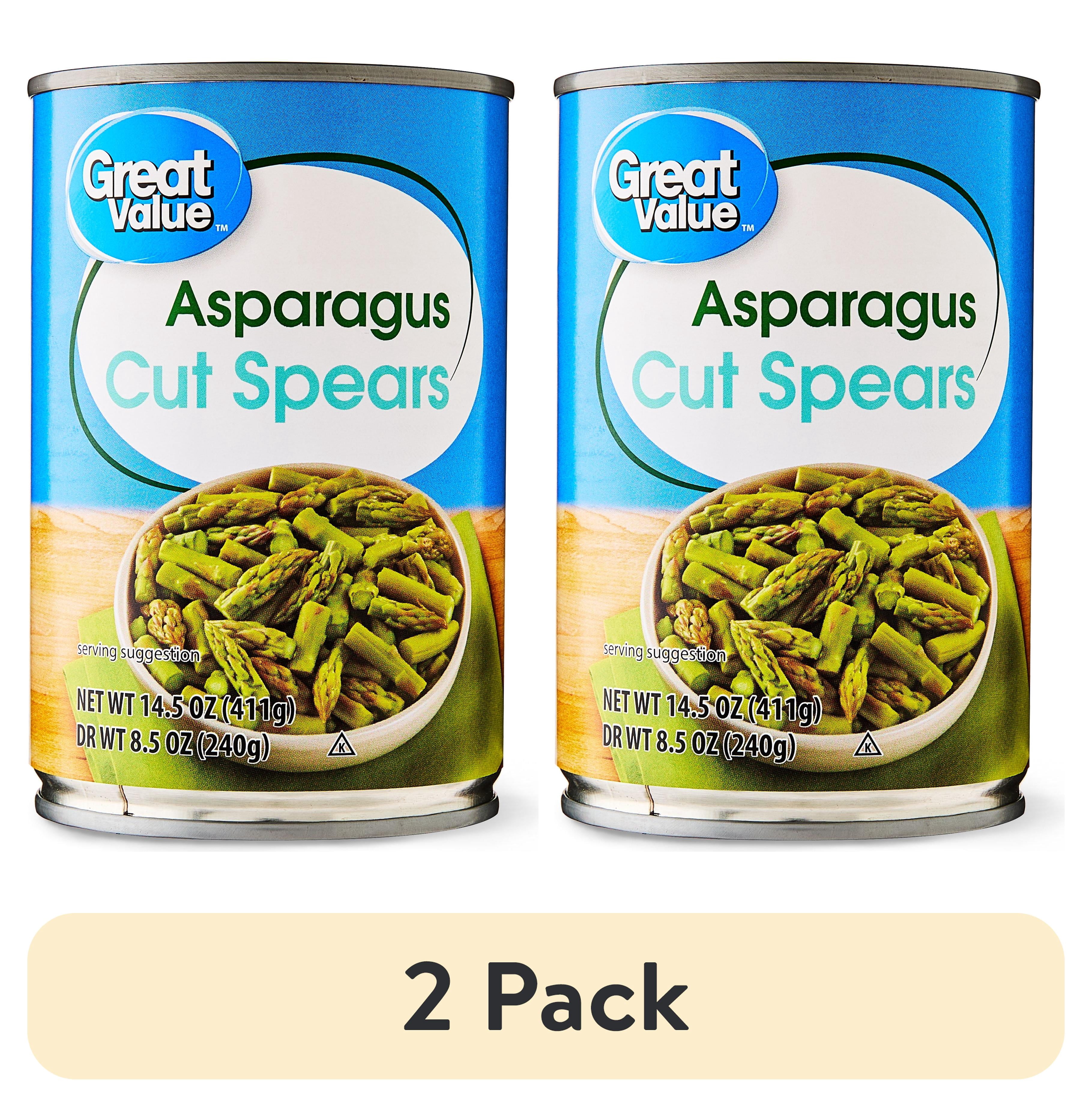 (2 pack) Great Value Asparagus Cut Spears, 14.5 oz