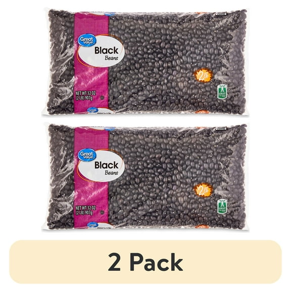 (2 pack) Great Value Black Beans, 32 oz