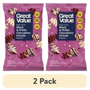 (2 pack) Great Value Black and White Drizzle Popcorn, 6 oz