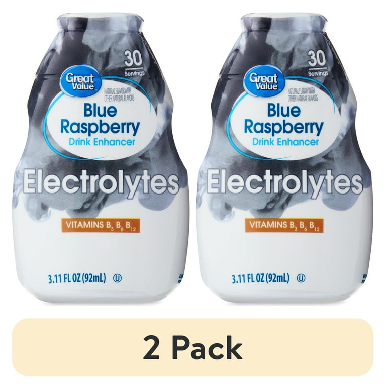 2 pack) Great Value Blue Raspberry Drink Enhancer, 3.1 fl oz - Walmart.com