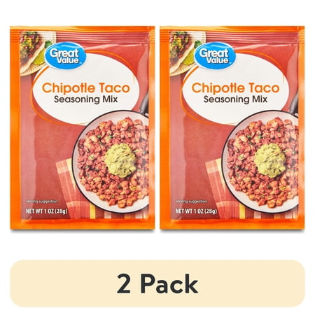 (2 pack) Great Value Chipotle Taco Seasoning Mix, 1 oz