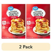 (2 pack) Great Value Complete Pancake & Waffle Mix, Extra Fluffy, Original, 5 lbs