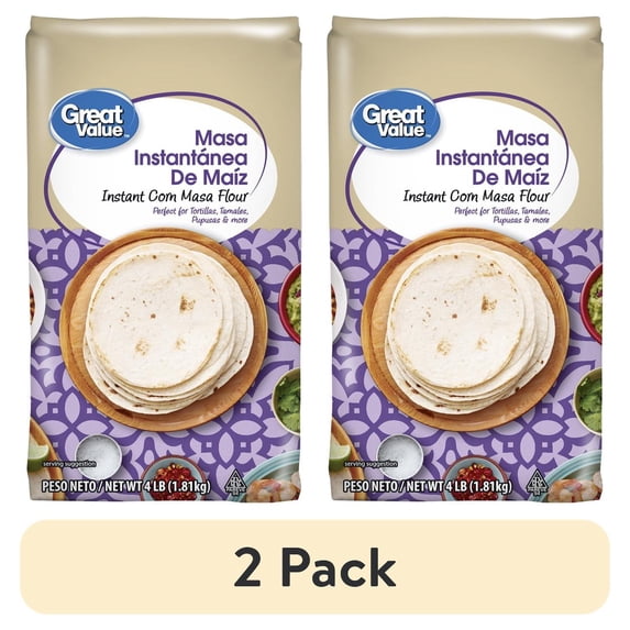 (2 pack) Great Value Corn Flour, 4.0 lb