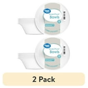 (2 pack) Great Value Everyday Disposable Foam Bowls, 28 oz, 10 Ct