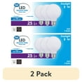 thumbnail image 1 of (2 pack) Great Value G25 LED Light Bulb, 2.5-Watt (25W Equivalent) Daylight Decorative Globe E26 Base Dimmable - 3 Pack, 1 of 10