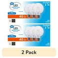 thumbnail image 1 of (2 pack) Great Value G25 LED Light Bulb, 3.5-Watt (40W Equivalent) Daylight White Dimmable E26 Base, 3-Pack (Title 20), 1 of 10