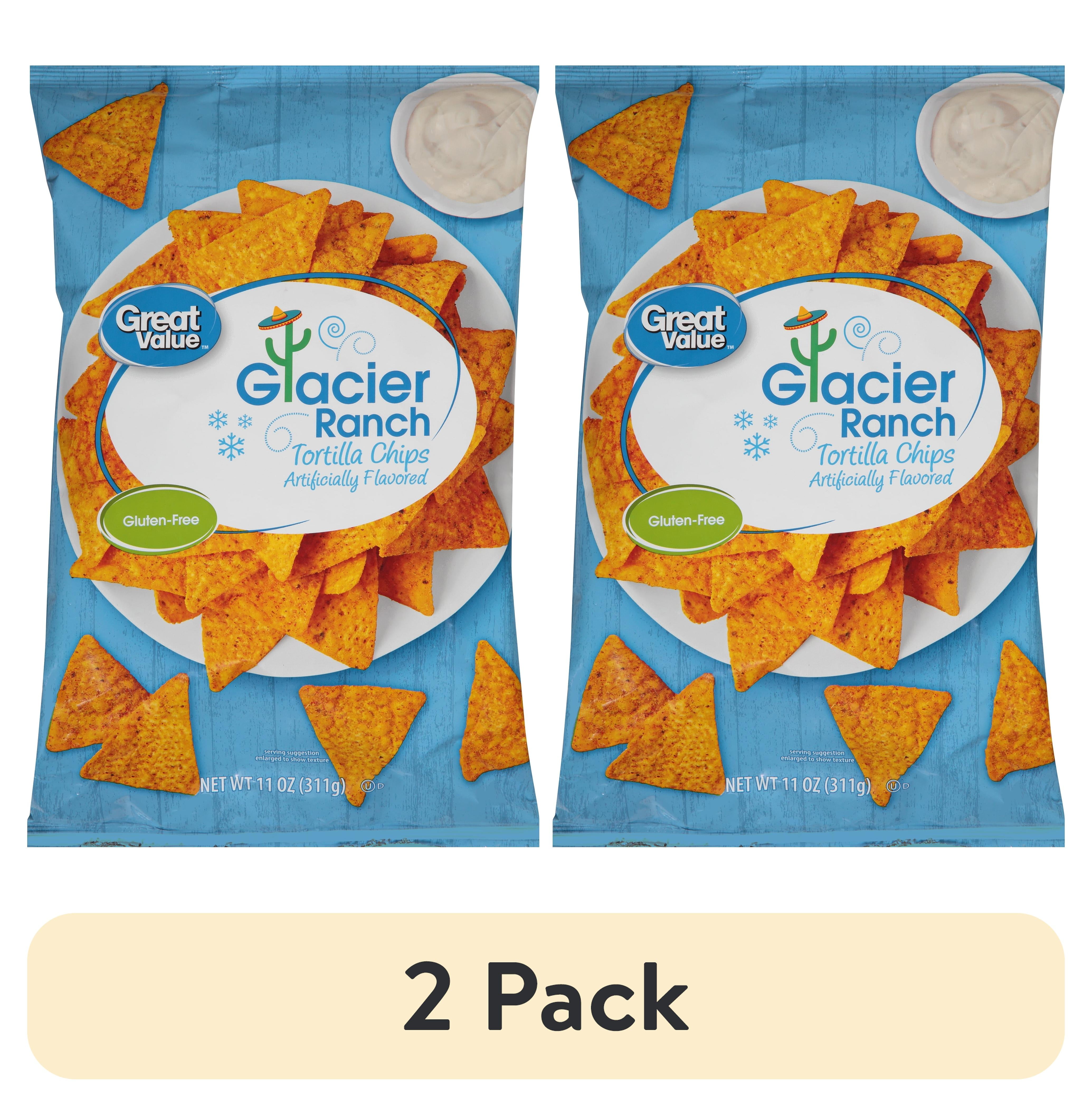 (2 pack) Great Value Glacier Ranch Tortilla Chips, 11 oz