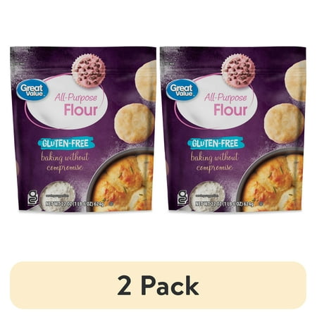 (2 pack) Great Value Gluten Free All-Purpose Flour, 22 oz