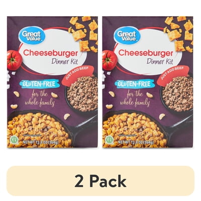 (2 pack) Great Value Gluten-Free Cheeseburger Dinner Kit, 12.8 oz