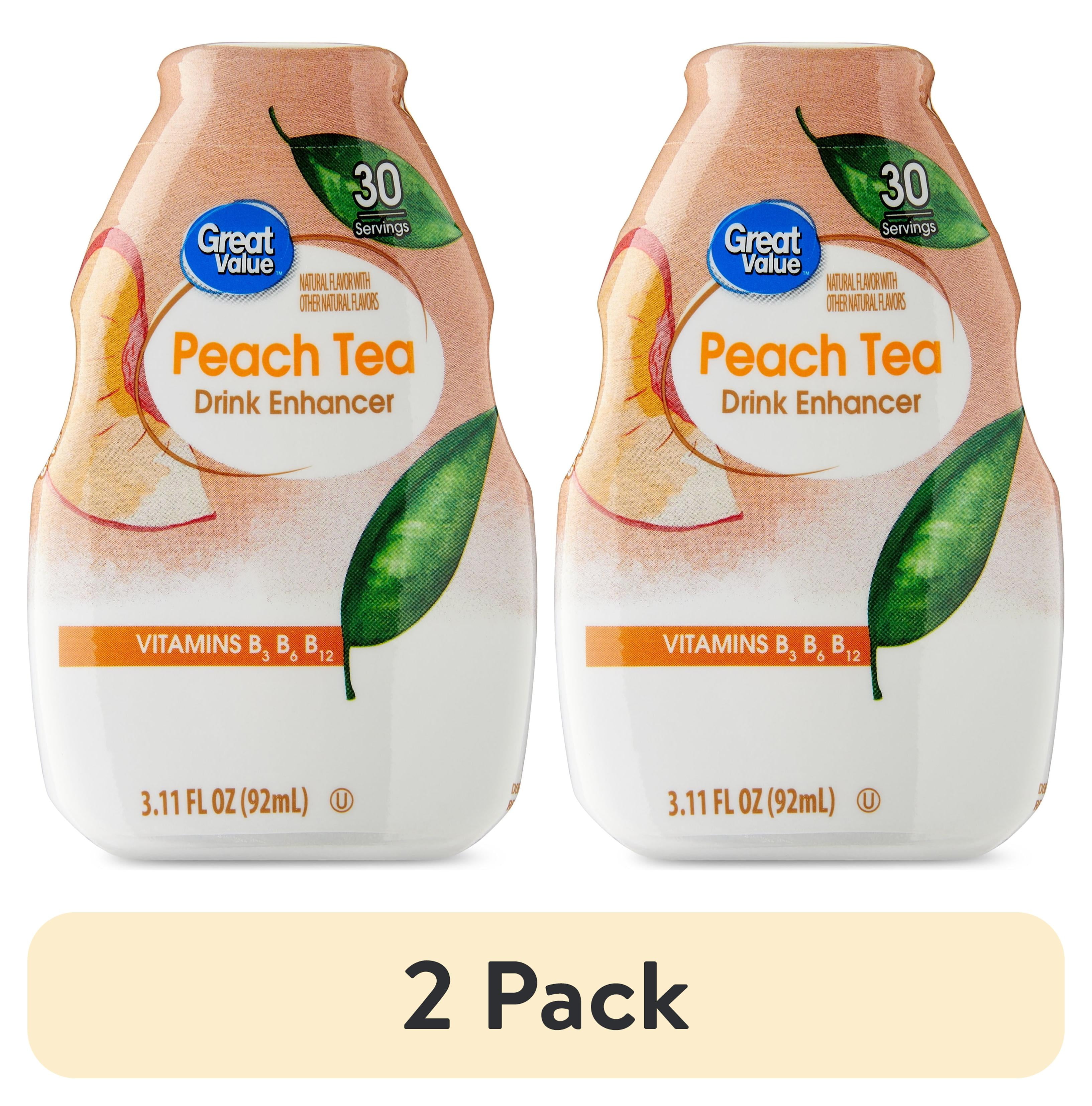 (2 pack) Great Value Peach Tea Drink Enhancer, 3.11 fl oz