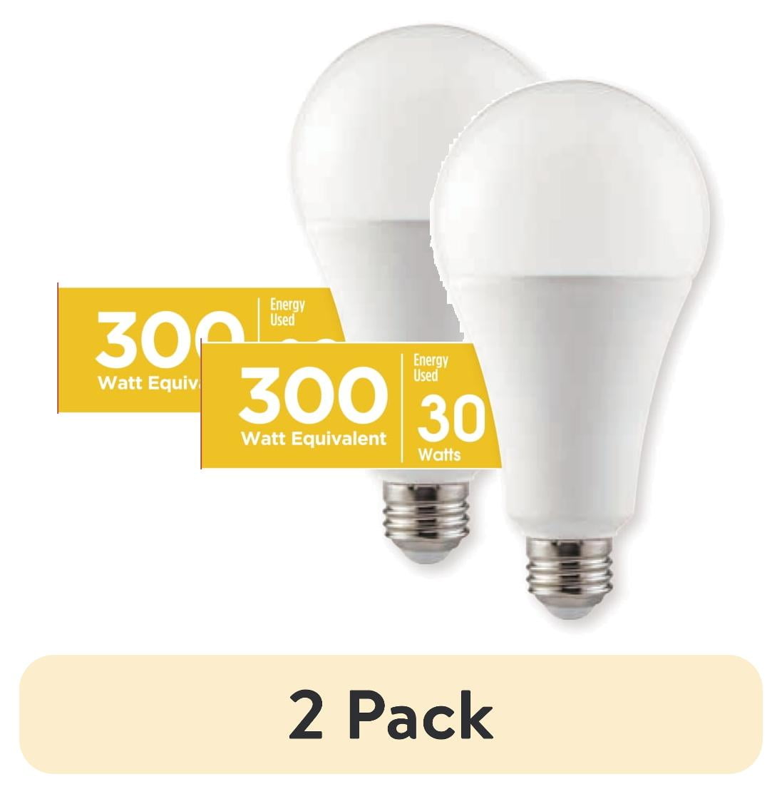 (2 pack) Great Value High Output A23 LED Light Bulb, 30-Watt (300W Equivalent), Soft White, E26 Medium Base
