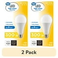 thumbnail image 1 of (2 pack) Great Value High Output A23 LED Light Bulb, 30-Watt (300W Equivalent), Soft White, E26 Medium Base, 1 of 13