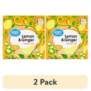 (2 pack) Great Value Lemon & Ginger Tea Bags, 40 Count