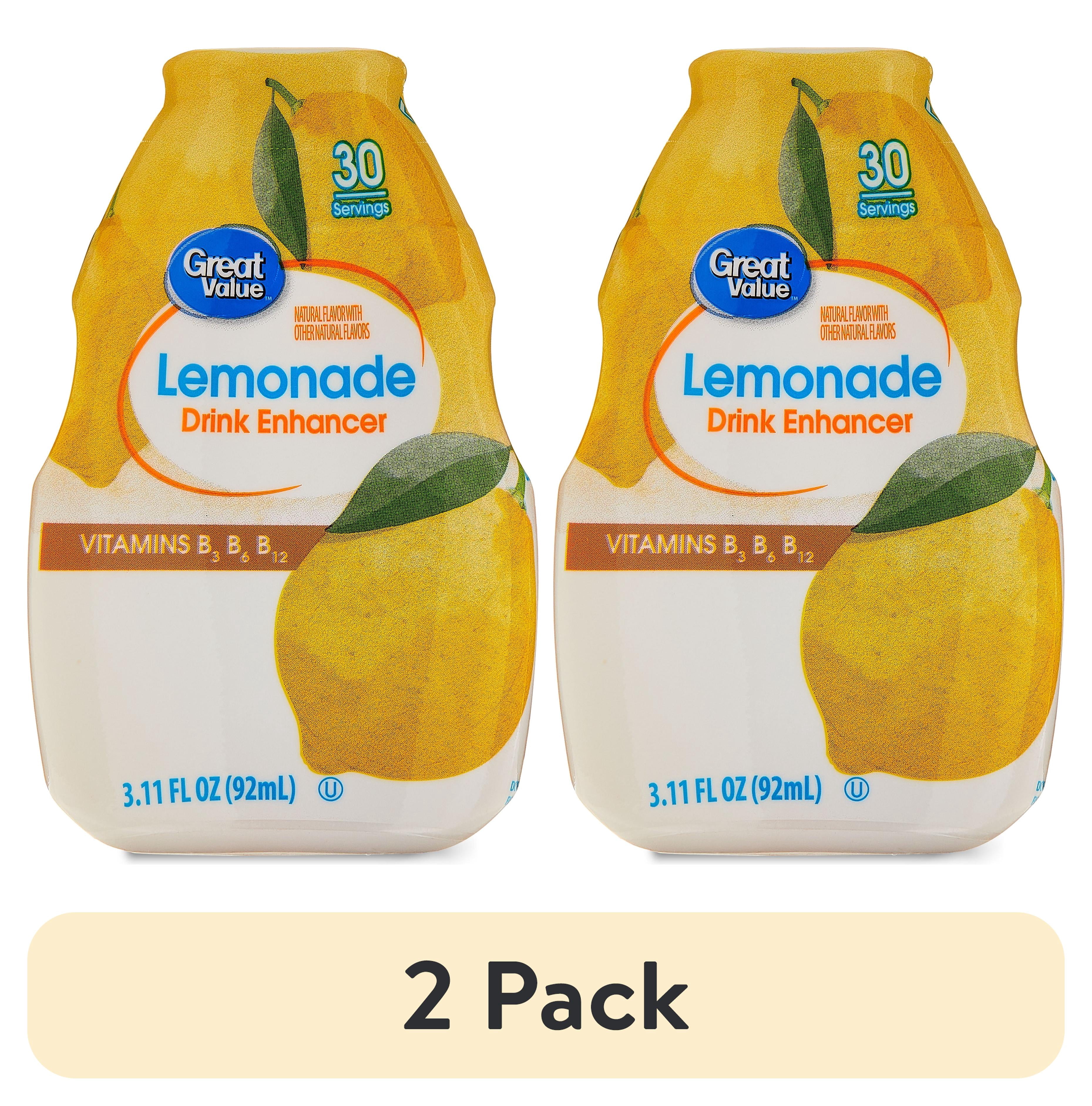 (2 pack) Great Value Liquid Drink Enhancer Lemonade, 3.11 fl oz