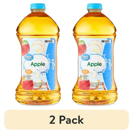 (2 pack) Great Value Light Apple Juice, 96 fl oz