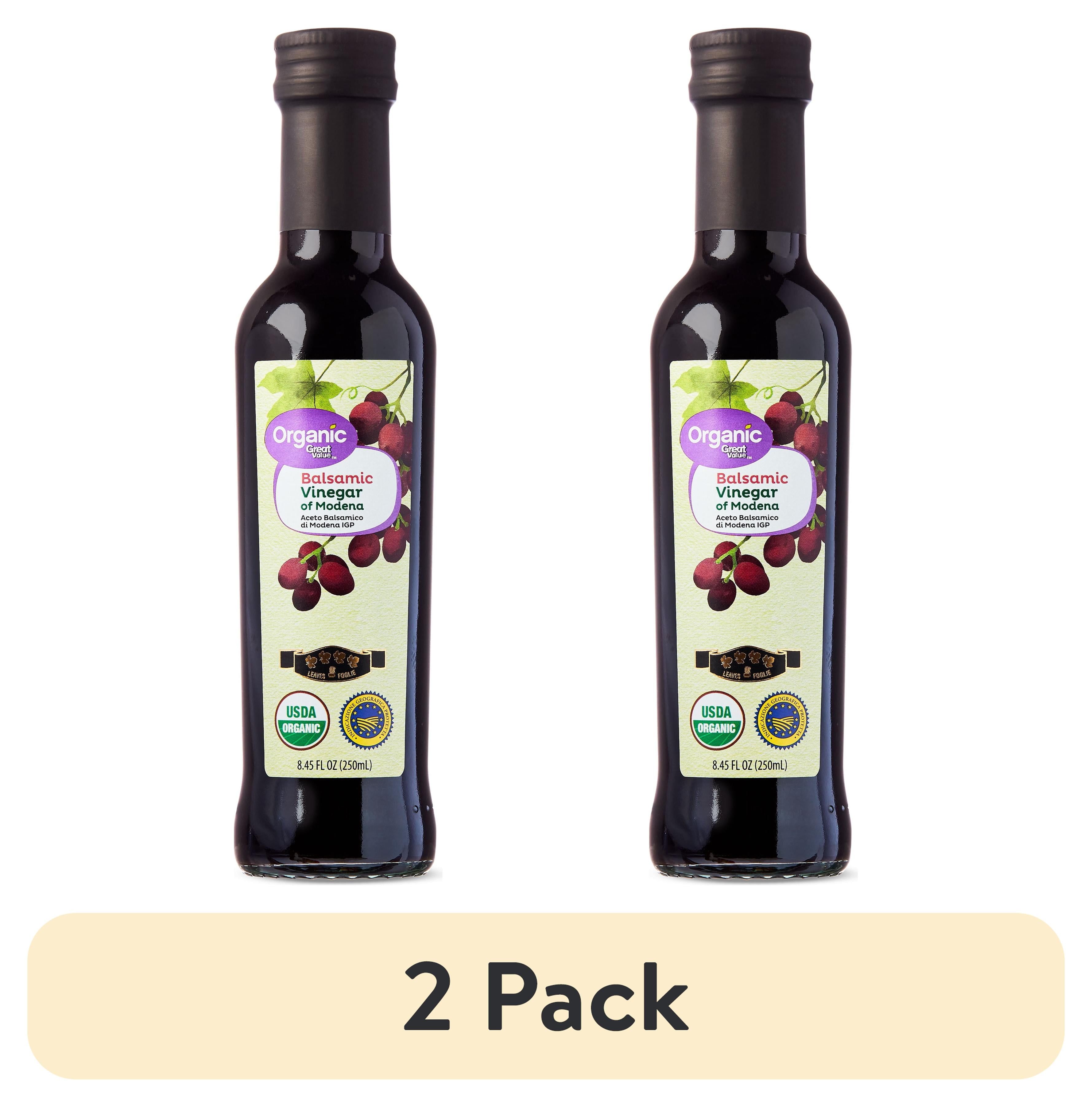 (2 pack) Great Value Organic Balsamic Vinegar of Modena, 8.45 fl oz