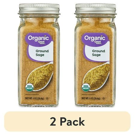(2 pack) Great Value Organic Ground Sage, 1 oz