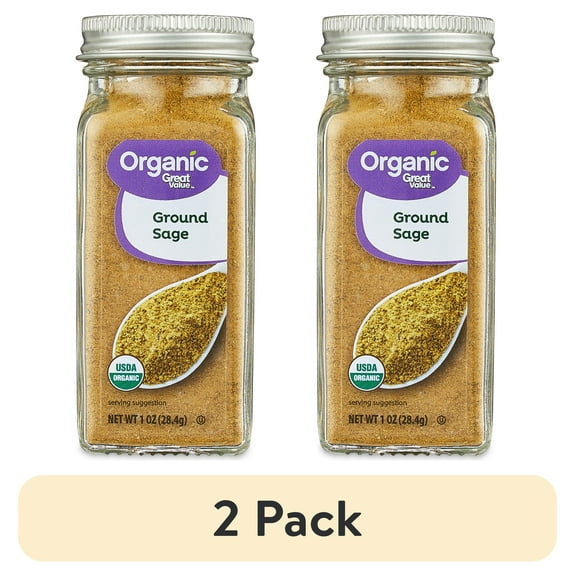 (2 pack) Great Value Organic Ground Sage, 1 oz