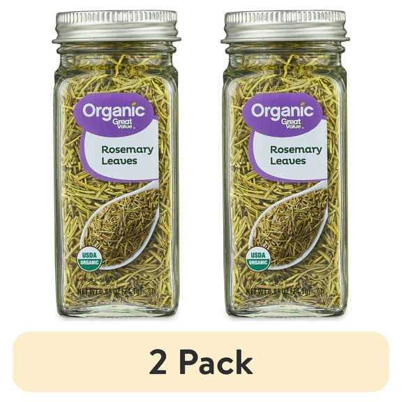 (2 pack) Great Value Organic Rosemary Leaves, 0.85 oz