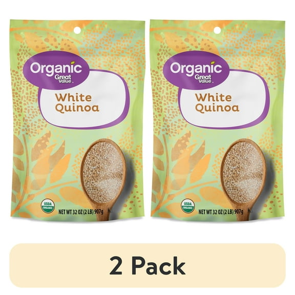 (2 pack) Great Value Organic White Quinoa, 32 oz