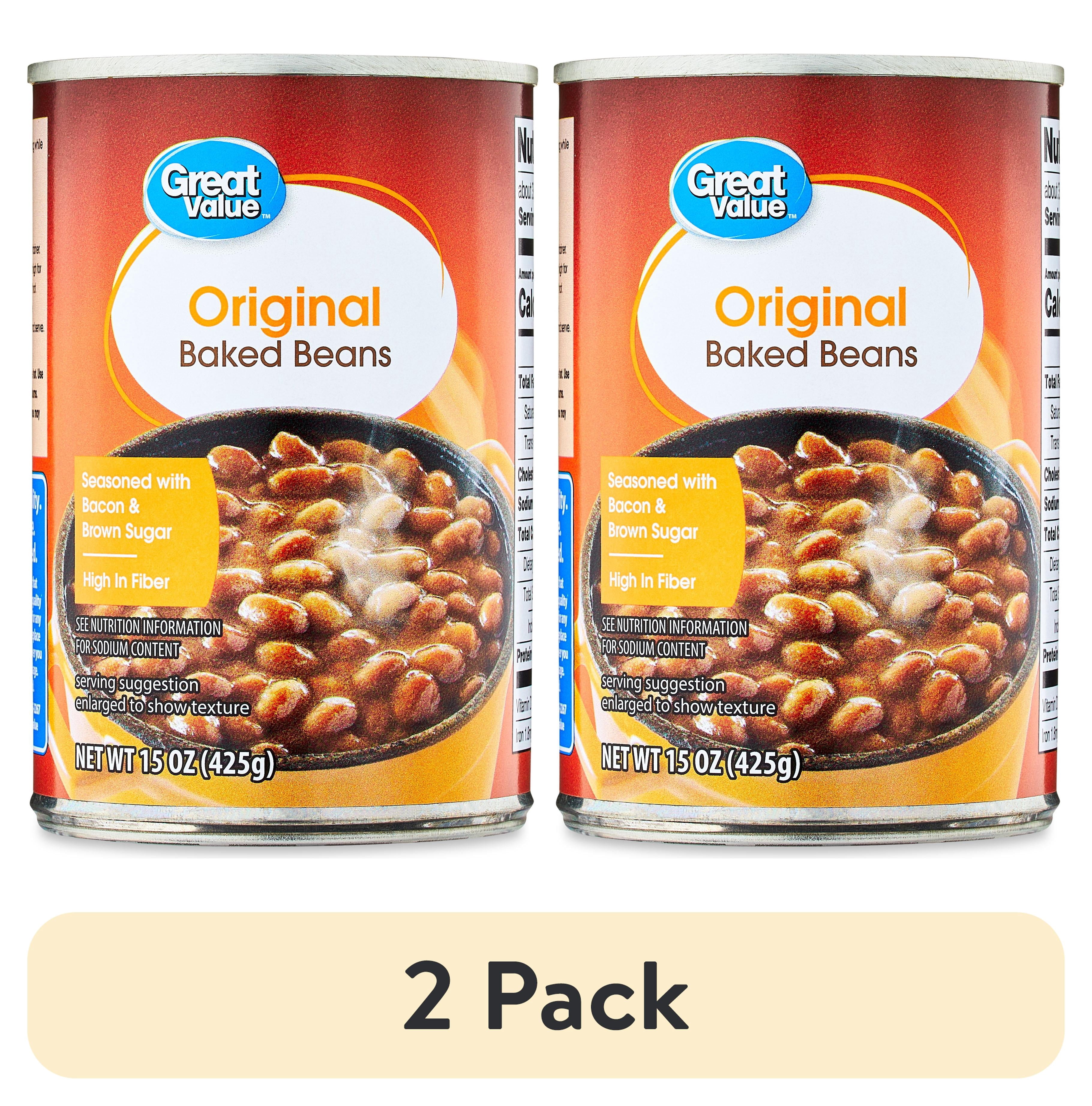 (2 pack) Great Value Original Baked Beans, 15 oz Can