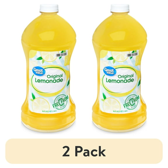 (2 pack) Great Value Original Lemonade, 96 fl oz