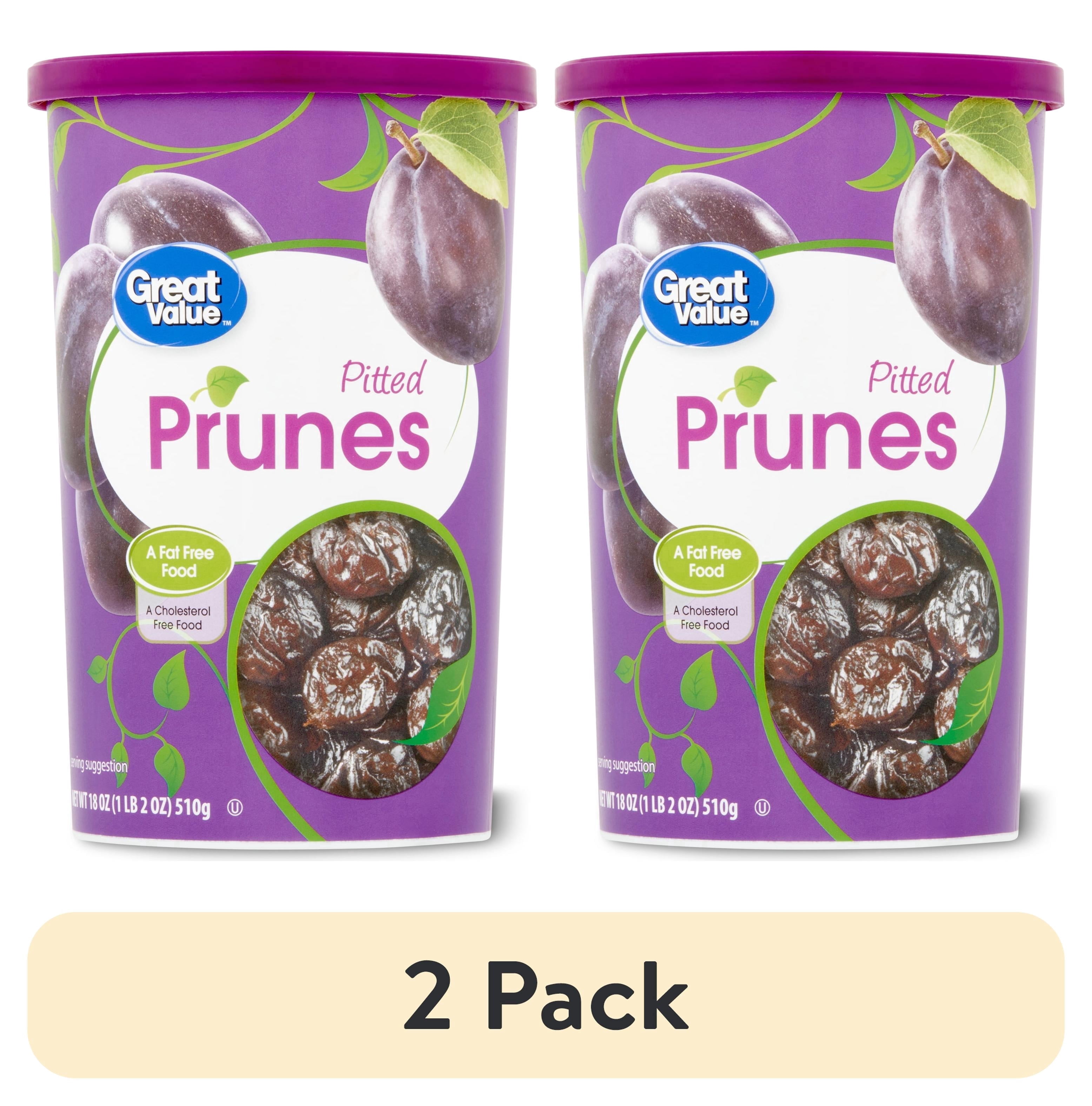 (2 pack) Great Value Pitted Prunes, 18 oz