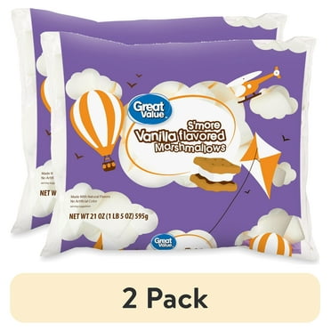 (2 pack) Great Value S'more Vanilla Marshmallows, 21 oz