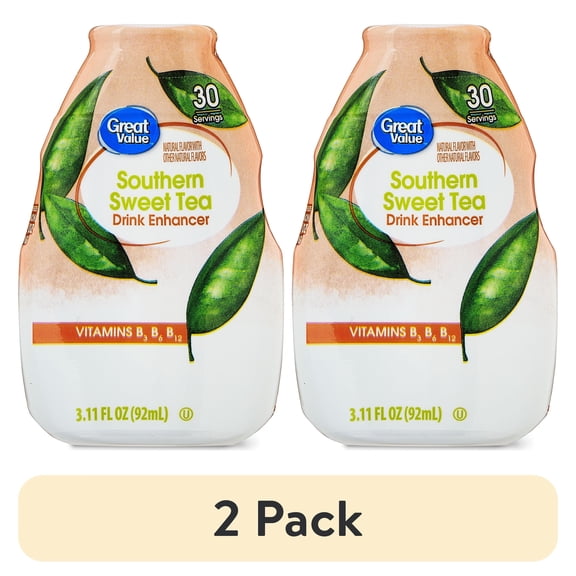(2 pack) Great Value Southern Sweet Tea Drink Enhancer, 3.11 fl oz