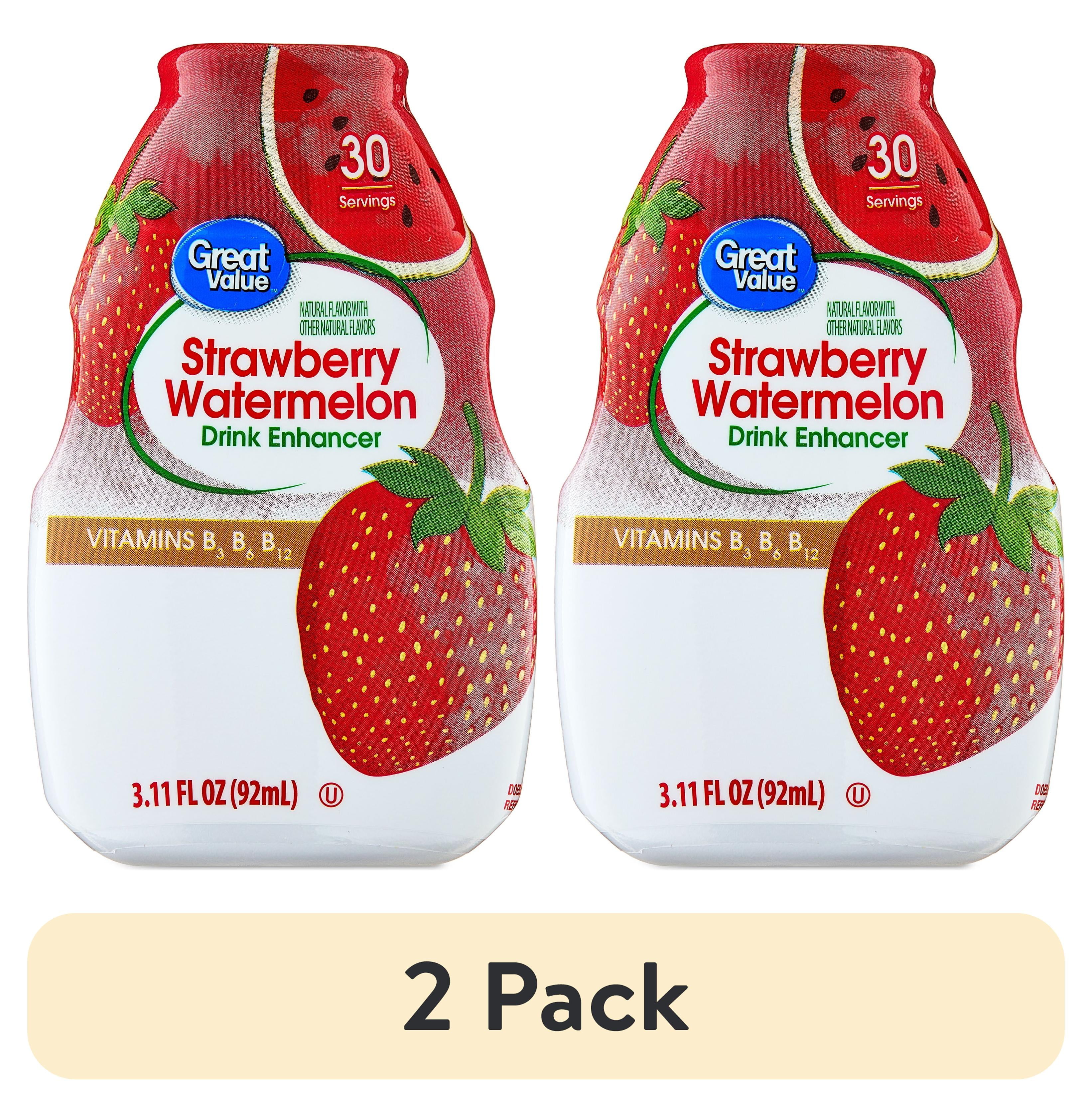 (2 pack) Great Value Strawberry Watermelon Liquid Drink Enhancer, 3.11 fl oz