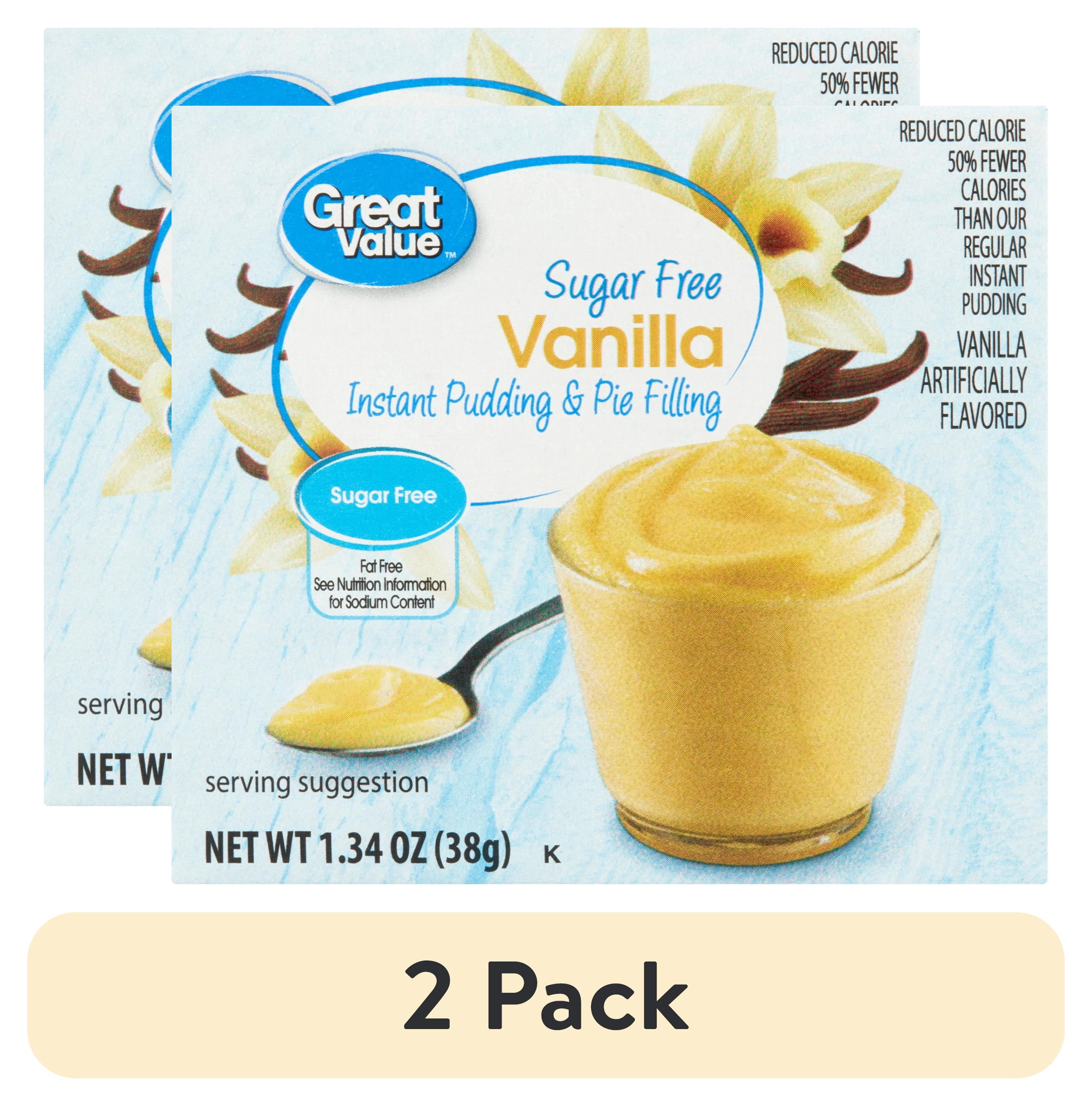 Great Value Vanilla Instant Pudding & Pie Filling 1.34 oz, Low