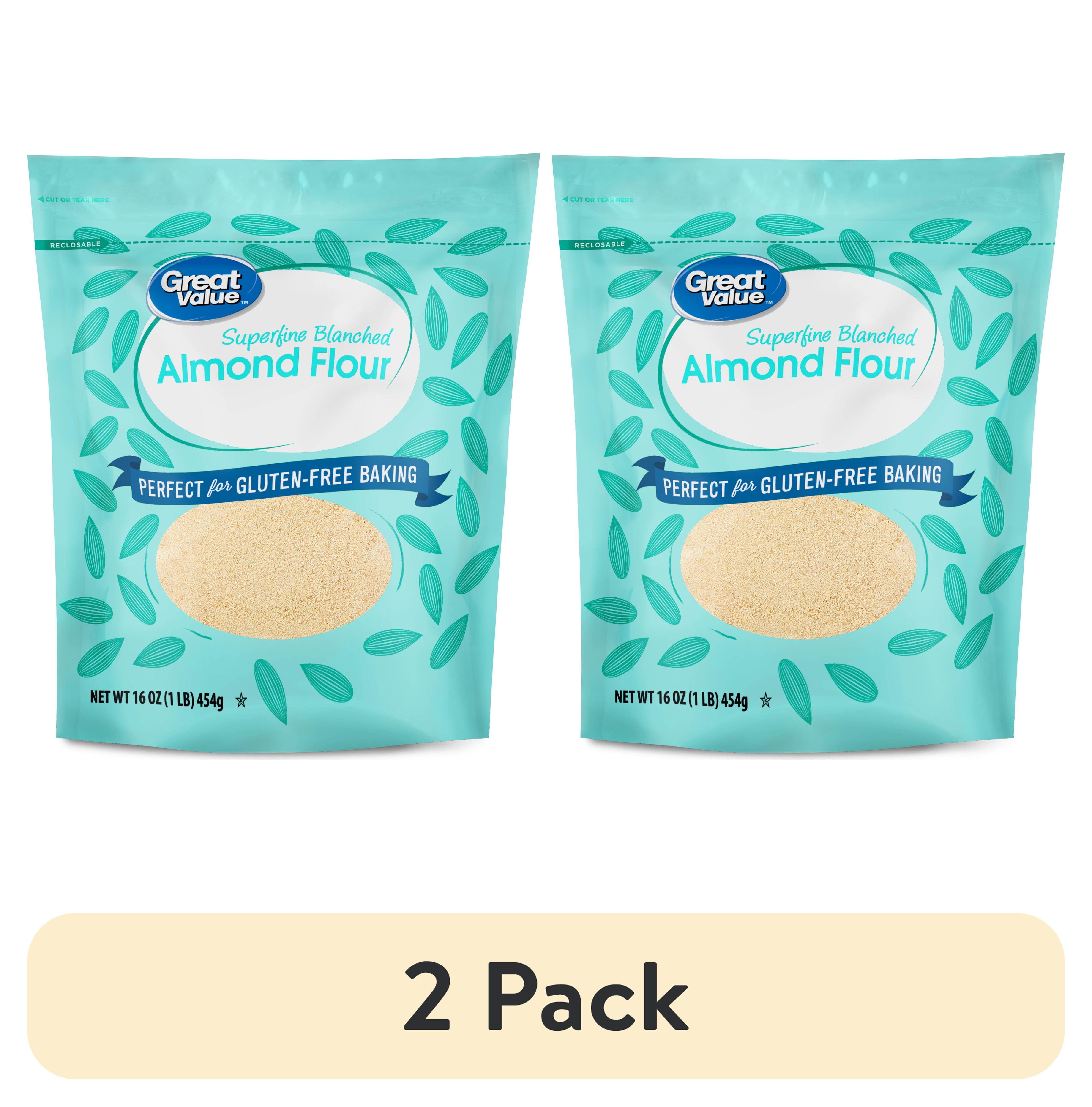 (2 pack) Great Value Superfine Blanched Almond Flour, Gluten-Free, 2 lb