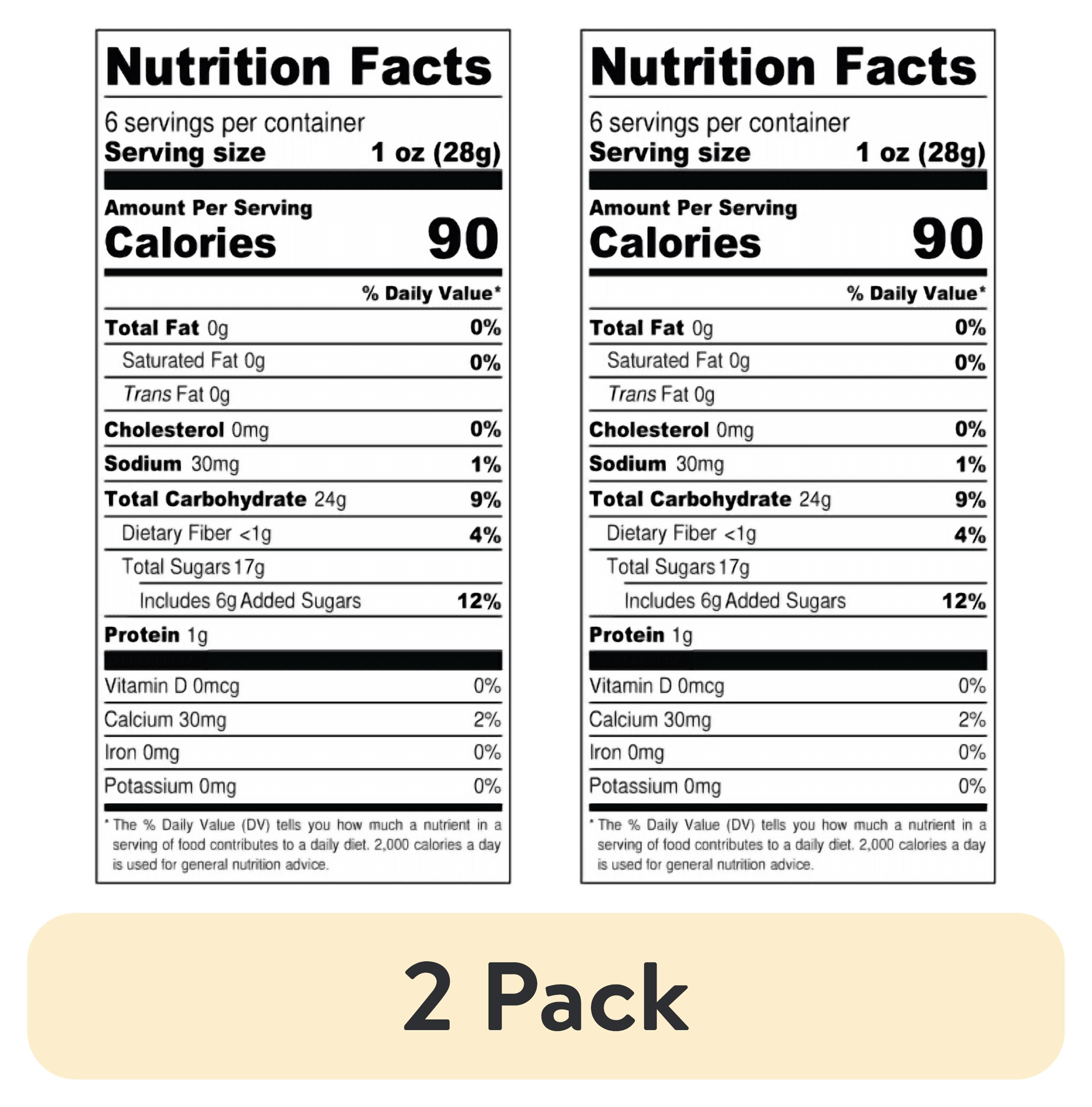(2 pack) Great Value Sweetened Dried Mango, 6 oz