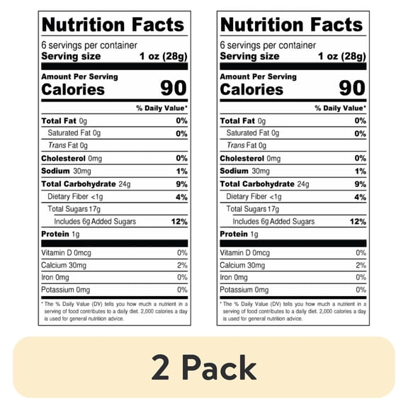 (2 pack) Great Value Sweetened Dried Mango, 6 oz