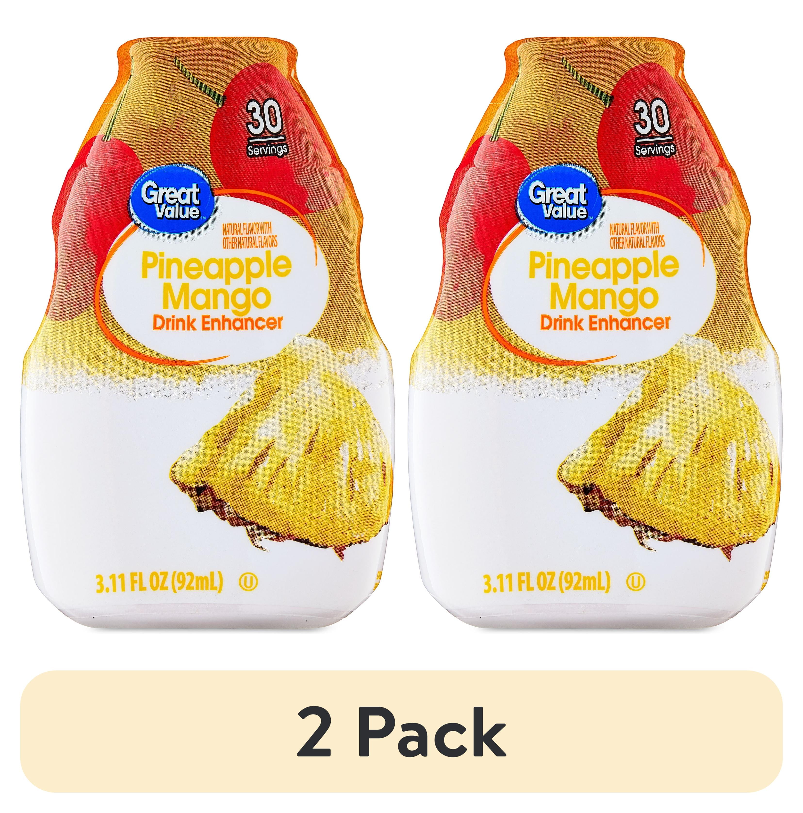 (2 pack) Great Value Tropical Pineapple Mango Drink Enhancer, 3.11 fl oz Bottle