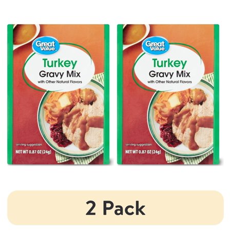 (2 pack) Great Value Turkey Gravy Mix, 0.87 oz