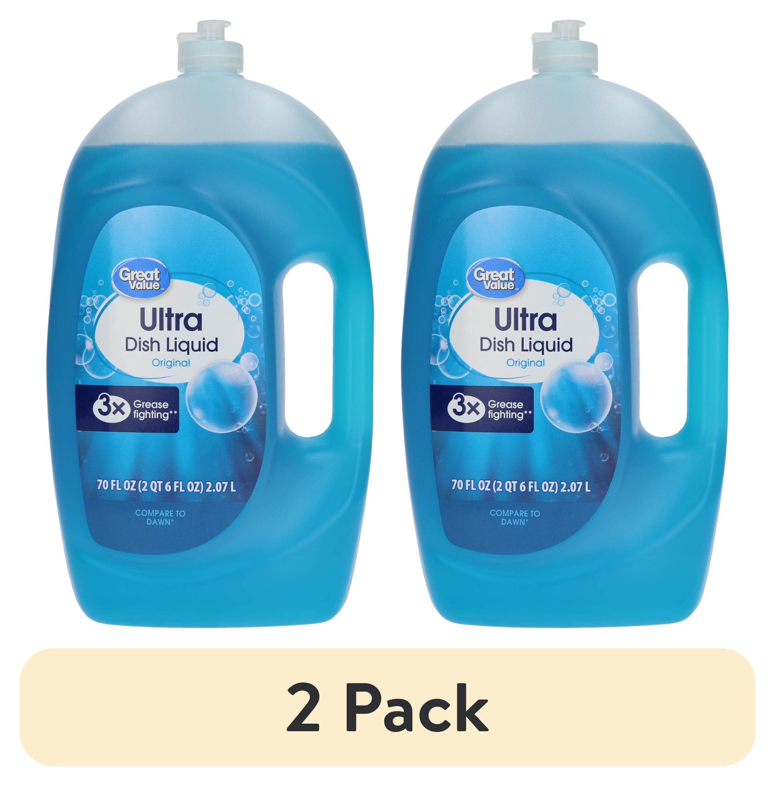 (2 pack) Great Value Ultra Original Dish Liquid, 70 fl oz