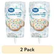 (2 pack) Great Value Vanilla Cookie Icing, White, 7 oz