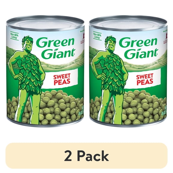 (2 pack) Green Giant Sweet Peas, 15 oz can, Pack of 1
