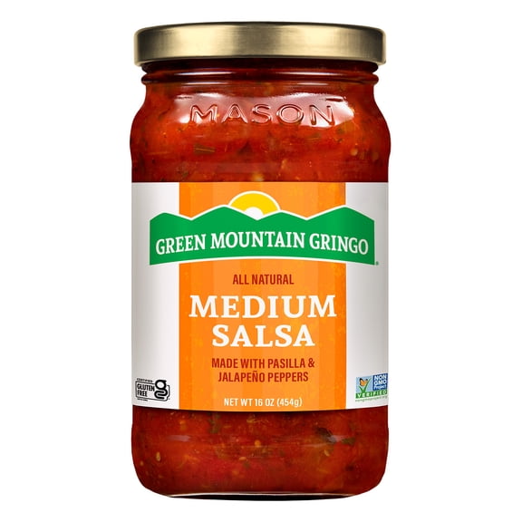 (2 pack) Green Mountain Gringo Salsa, Medium, 16 Oz.