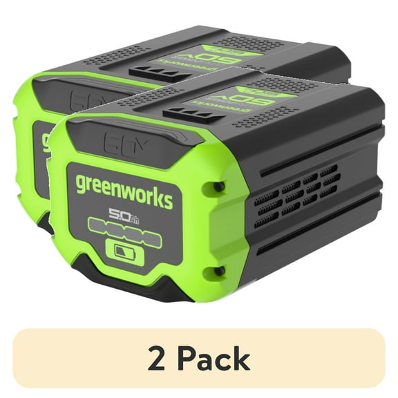 (2 pack) Greenworks 60V 5.0 Ah HC Battery 1807502
