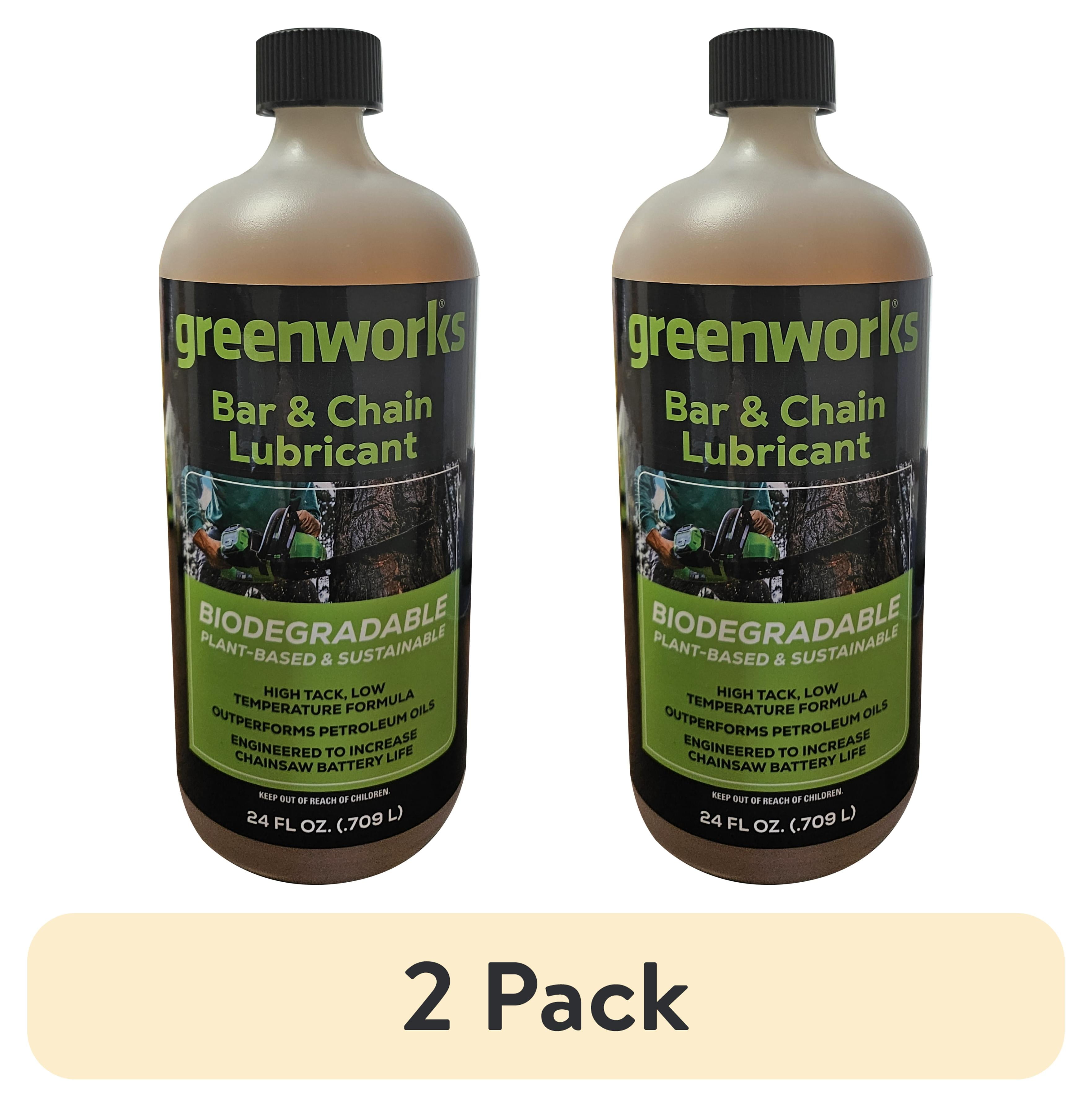 (2 pack) Greenworks Bar & Chain Lubricant, 1 24 oz (.709 L) Bottle 2993102